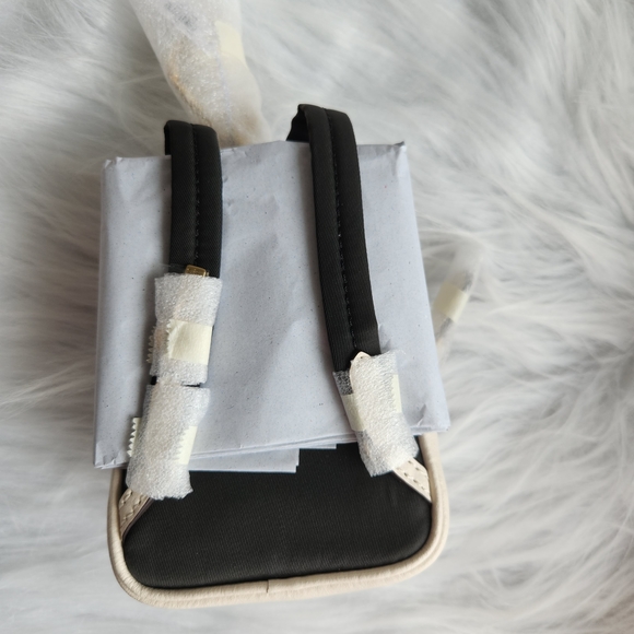 Coach Cream Mini Backpack Keychain with Strawberry Print - Picture 4 of 8